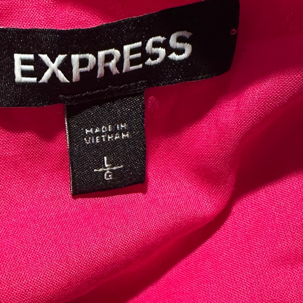 Express 100% Cotton Tiered Maxi Dress Ruffle Sleeve Size L - Picture 3 of 16